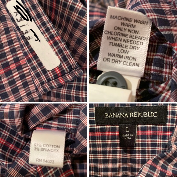 Banana Republic - Plaid Button-Up Dress Shirt - Picture 7 of 7